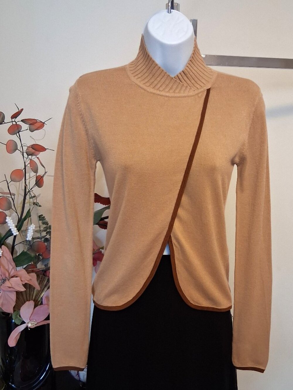 Premium Quality Structured Knit Cardigan Sweater Office 100% Cotton Knitwear